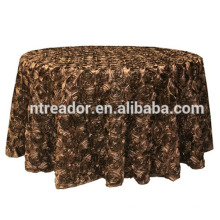 Reador Wholesale Chocolate Round Satin Rosette Natecloth pour les mariages Party